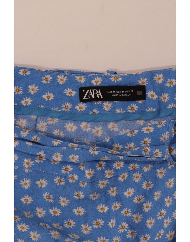 Fusta pentru femei Zara UK 12 Medium Blue Floral