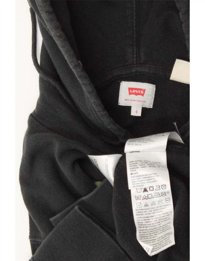 Pulover cu glugă cu grafică LEVI'S pentru bărbați, bumbac mic, negru
