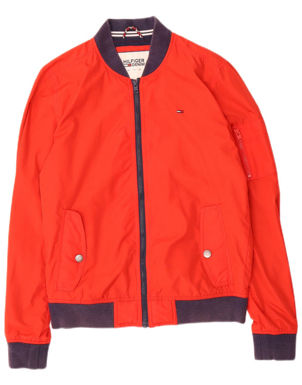 Bomber pentru bărbați TOMMY HILFIGER UK 36 Bumbac roșu mic