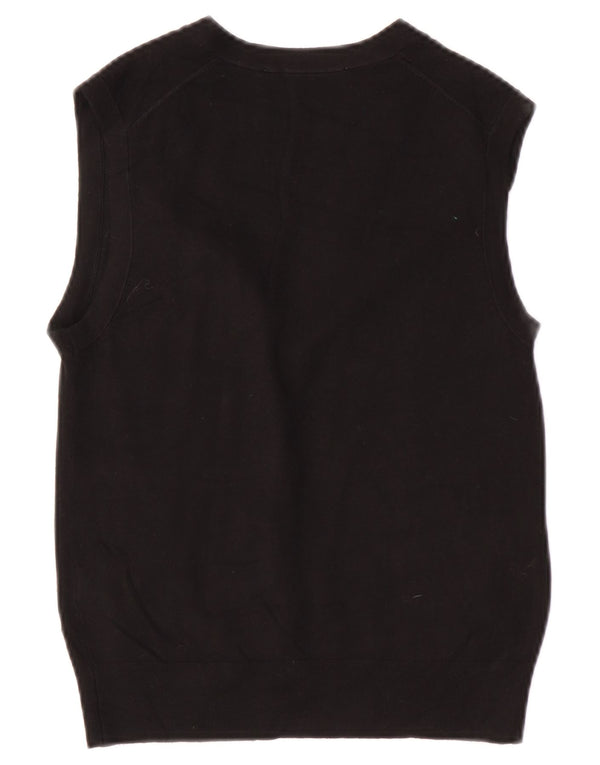Pulover cardigan fără mâneci pentru femei Zara UK 10 mic, negru, viscoză