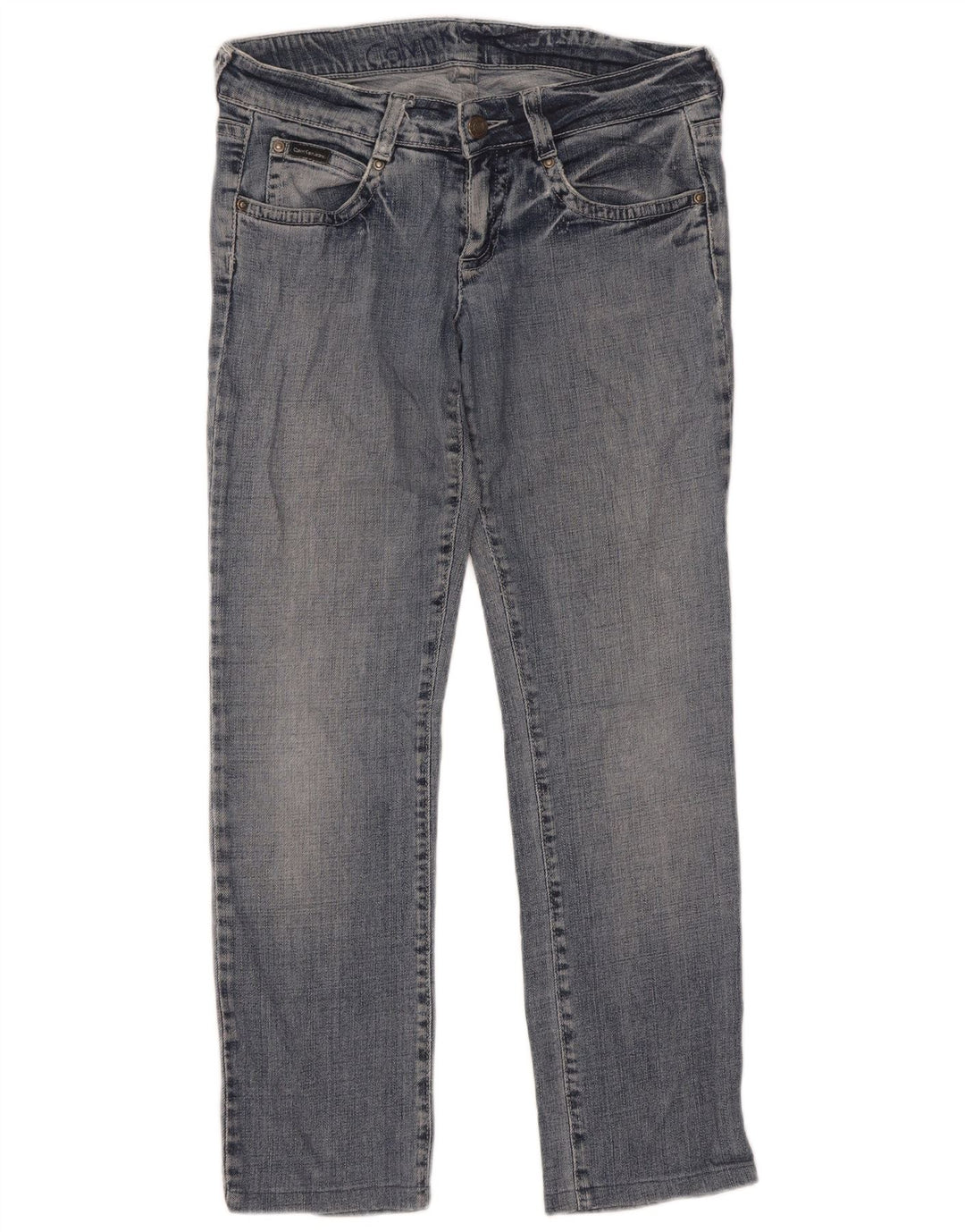 Blugi drepti pentru femei Calvin Klein W30 L28 Albastru