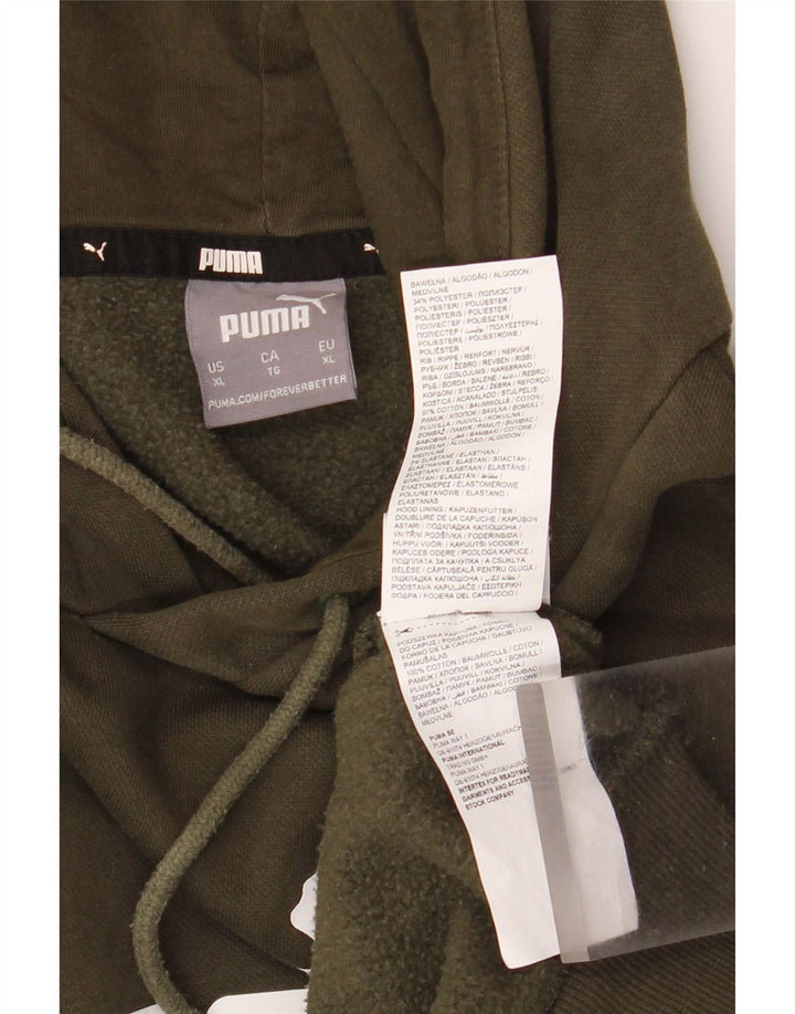 Puma Graphic Hoodie Jumper XL Kaki Bumbac pentru bărbați
