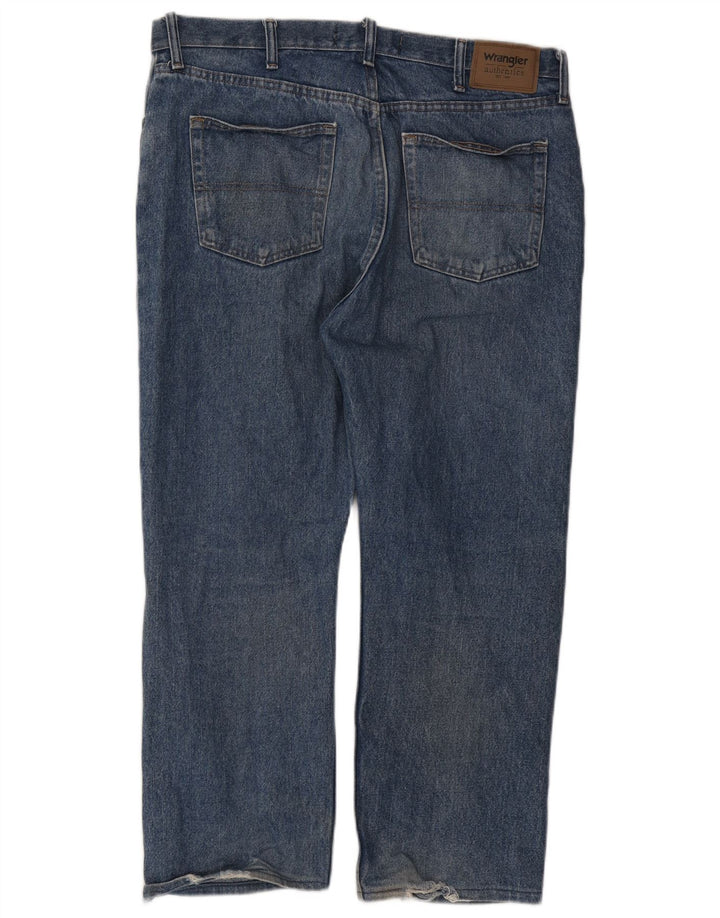 Blugi drepti pentru bărbați Wrangler W38 L26 Bumbac albastru