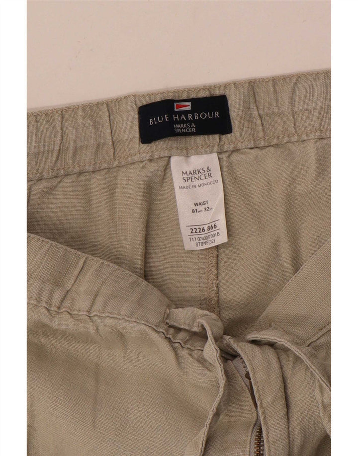 Pantaloni pentru bărbați Marks & Spencer Blue Harbour Capri W32 Medium Bej In