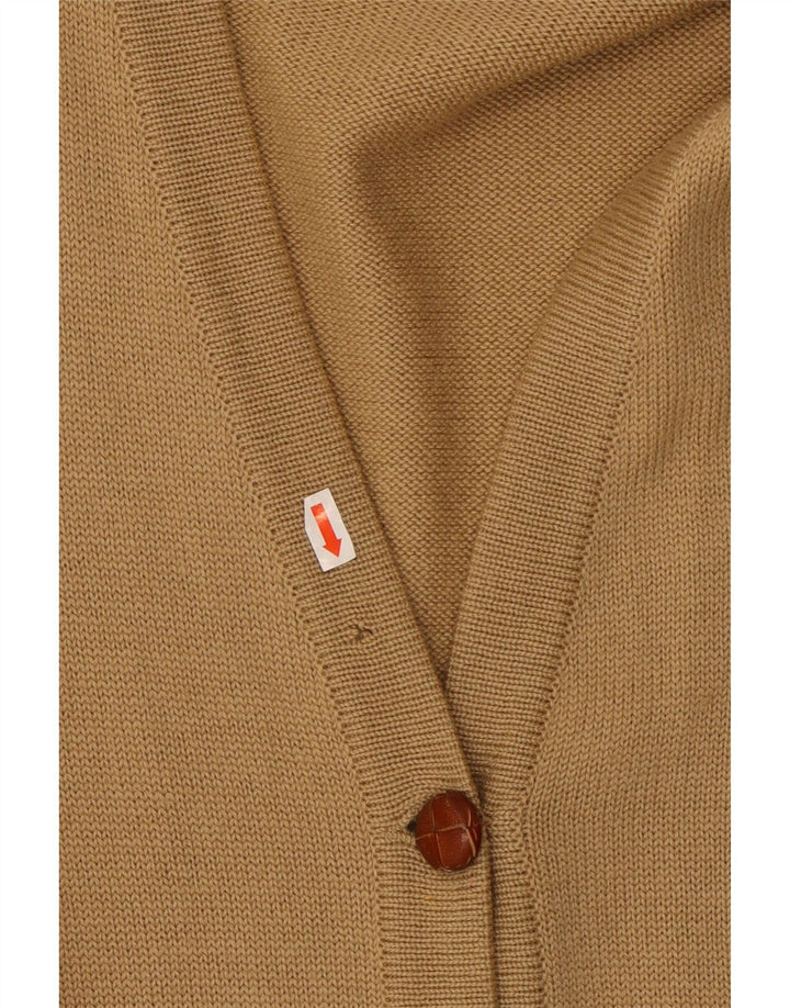 LUISA SPAGNOLI Pulover cardigan pentru femei UK 14 Lână mare bej