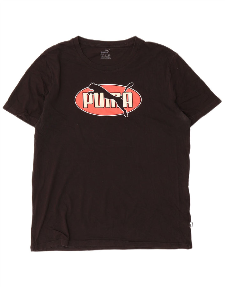 Tricou grafic Puma pentru bărbați Top mediu negru bumbac