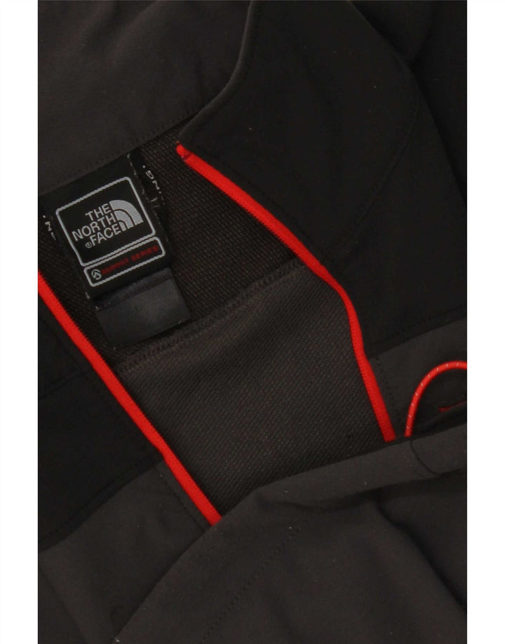 Top de trening The North Face pentru bărbați, cu fermoar și gât, color block, gri mic