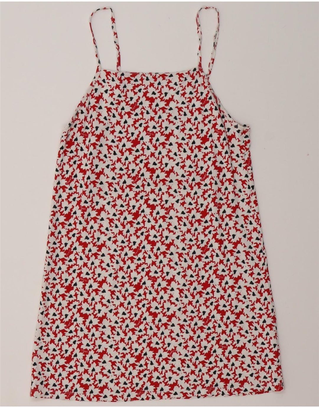 Top bluză TOMMY HILFIGER pentru femei cu model abstract, UK 12, roșu mediu