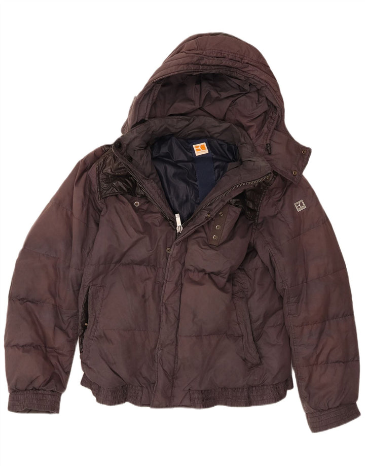 Jachetă căptușită cu glugă pentru bărbați Hugo Boss UK 38 Maroon mediu