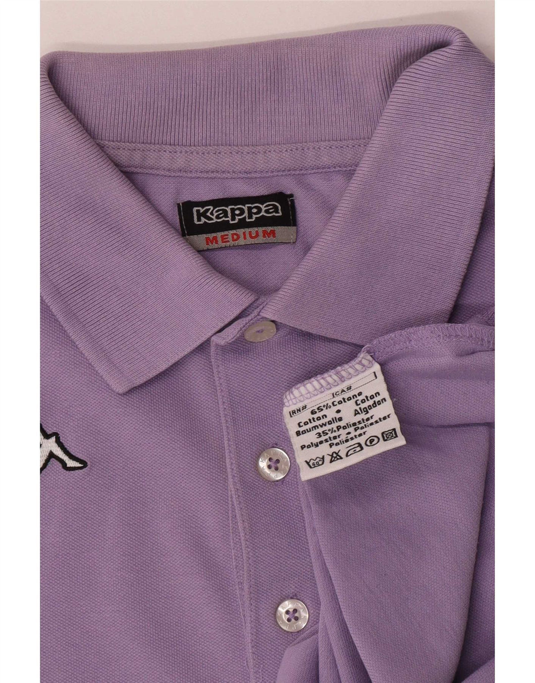 Cămașă polo pentru bărbați Kappa, bumbac violet mediu