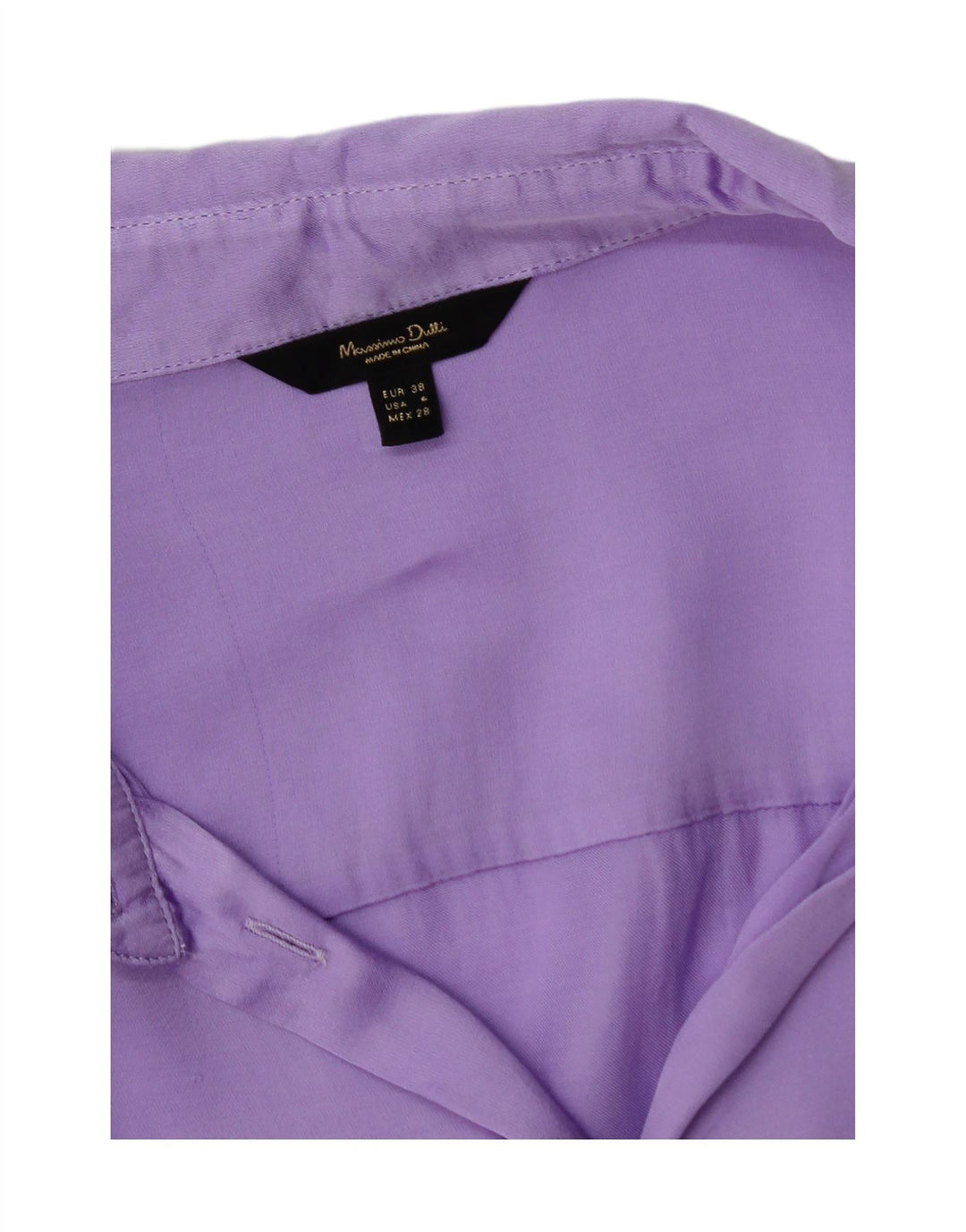 MASSIMO DUTTI Womens Oversized Shirt EU 38 Small Purple Viscose