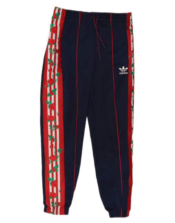 Pantaloni de trening cu grafic pentru femei Adidas Pantaloni de jogging UK 8 Small Bleumarin