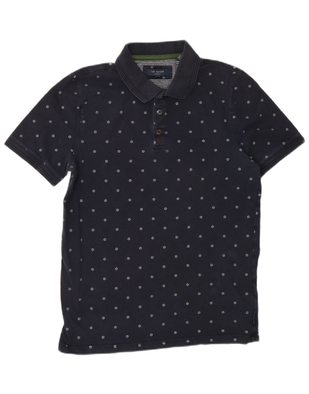Tricou polo pentru bărbați Ted Baker, bumbac cu pete, albastru marin