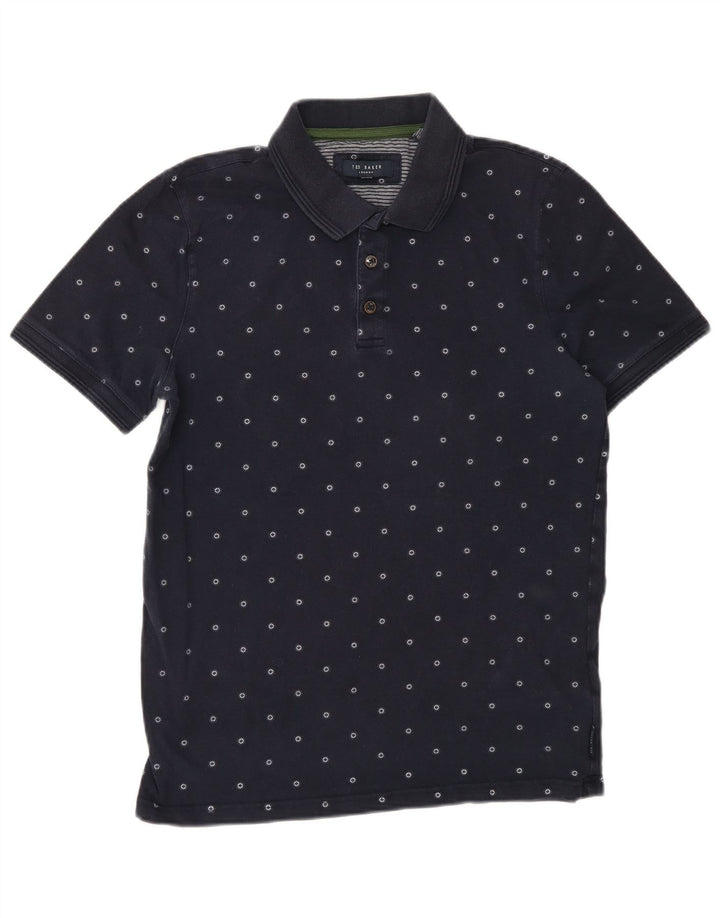 Tricou polo pentru bărbați Ted Baker, bumbac cu pete, albastru marin