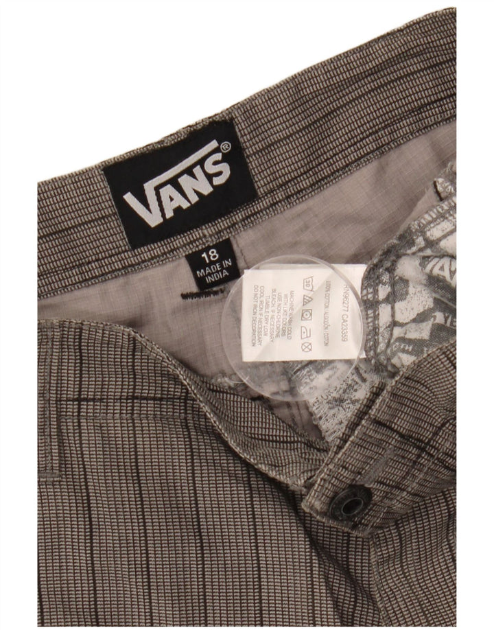 Pantaloni scurti chino pentru băieți VANS 14-15 ani XL W30 bumbac cu dungi gri