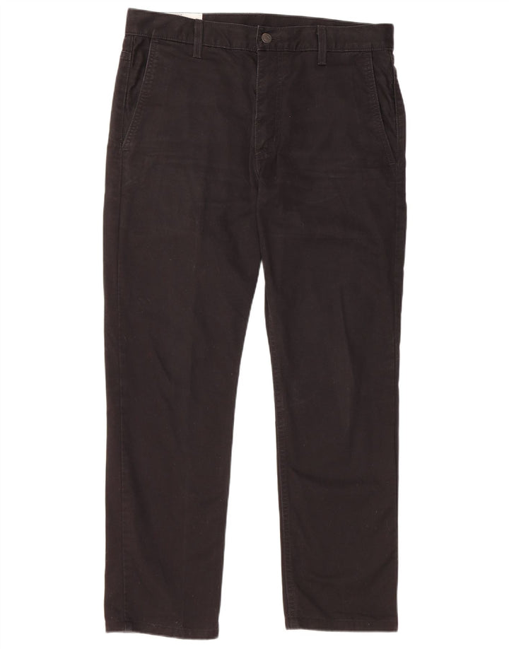 Pantaloni chino drept bărbați Levi's L32 L27 bumbac negru