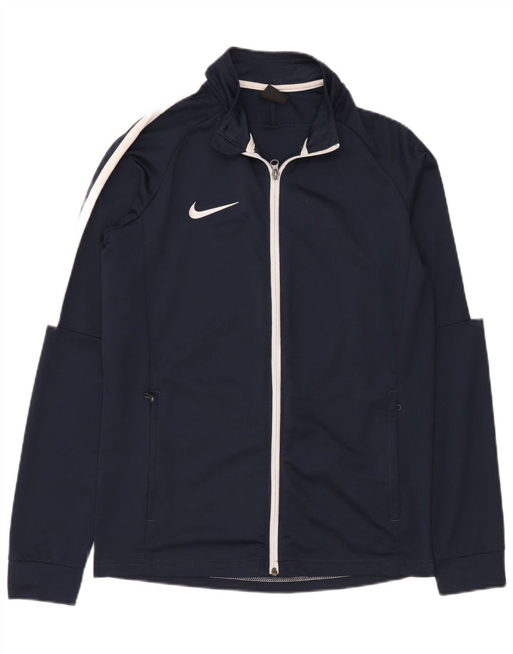Jachetă de top pentru trening Nike Dri Fit pentru bărbați, poliester mediu albastru bleumarin