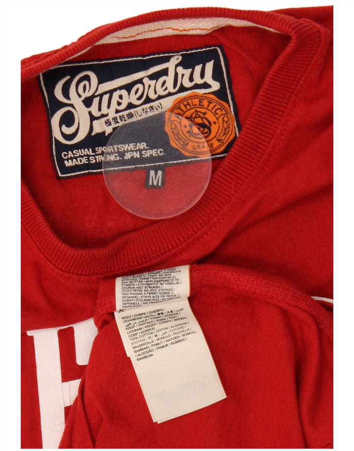 Tricou cu grafic Tigers Superdry pentru bărbați Top din bumbac roșu mediu