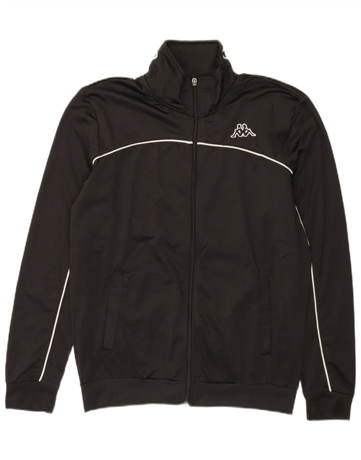 Jachetă de top pentru trening grafic KAPPA pentru bărbați, mare, negru, poliester