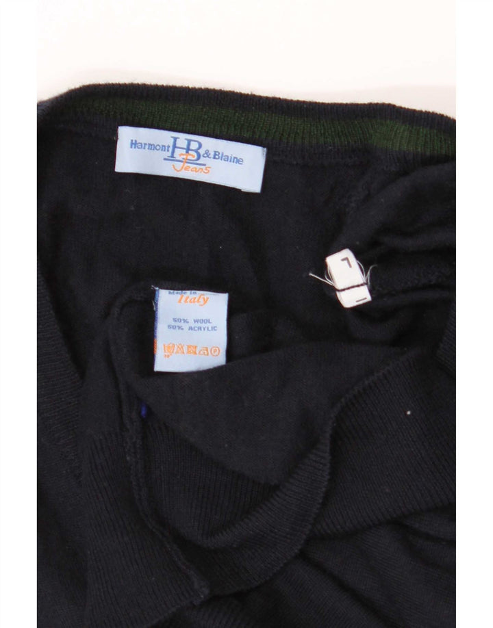 Pulover cardigan pentru bărbați Harmont & Blaine, mare, lână bleumarin
