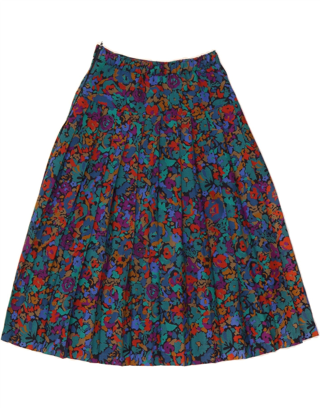 VINTAGE Womens Knife Pleated Skirt UK 12 Medium W28  Multicoloured Vintage Vintage and Second-Hand Vintage from Messina Hembry 