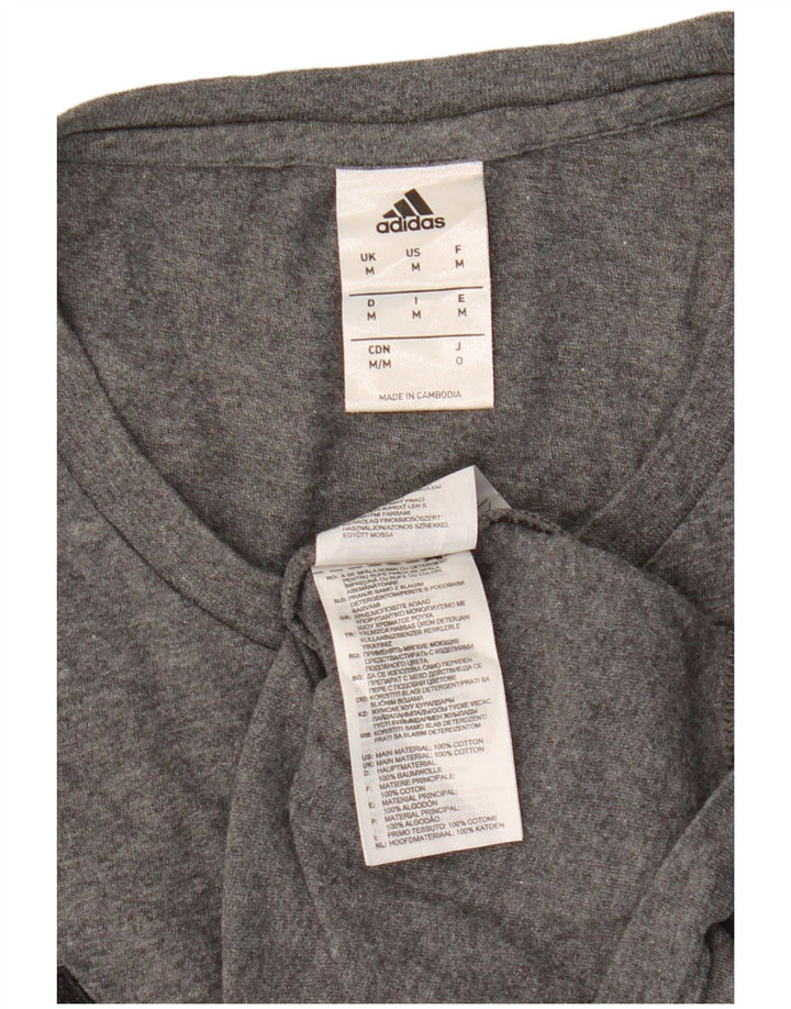 Tricou pentru bărbați Adidas Top Medium Gri Bumbac