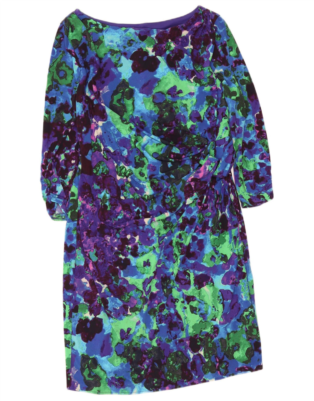 Rochie cu mâneci 3/4 cu model abstract pentru femei Coast UK 18 XL Albastru