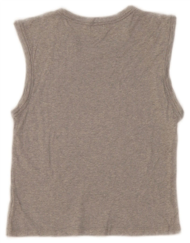 Calvin Klein Womens Vest Top UK 12 Medium Grey