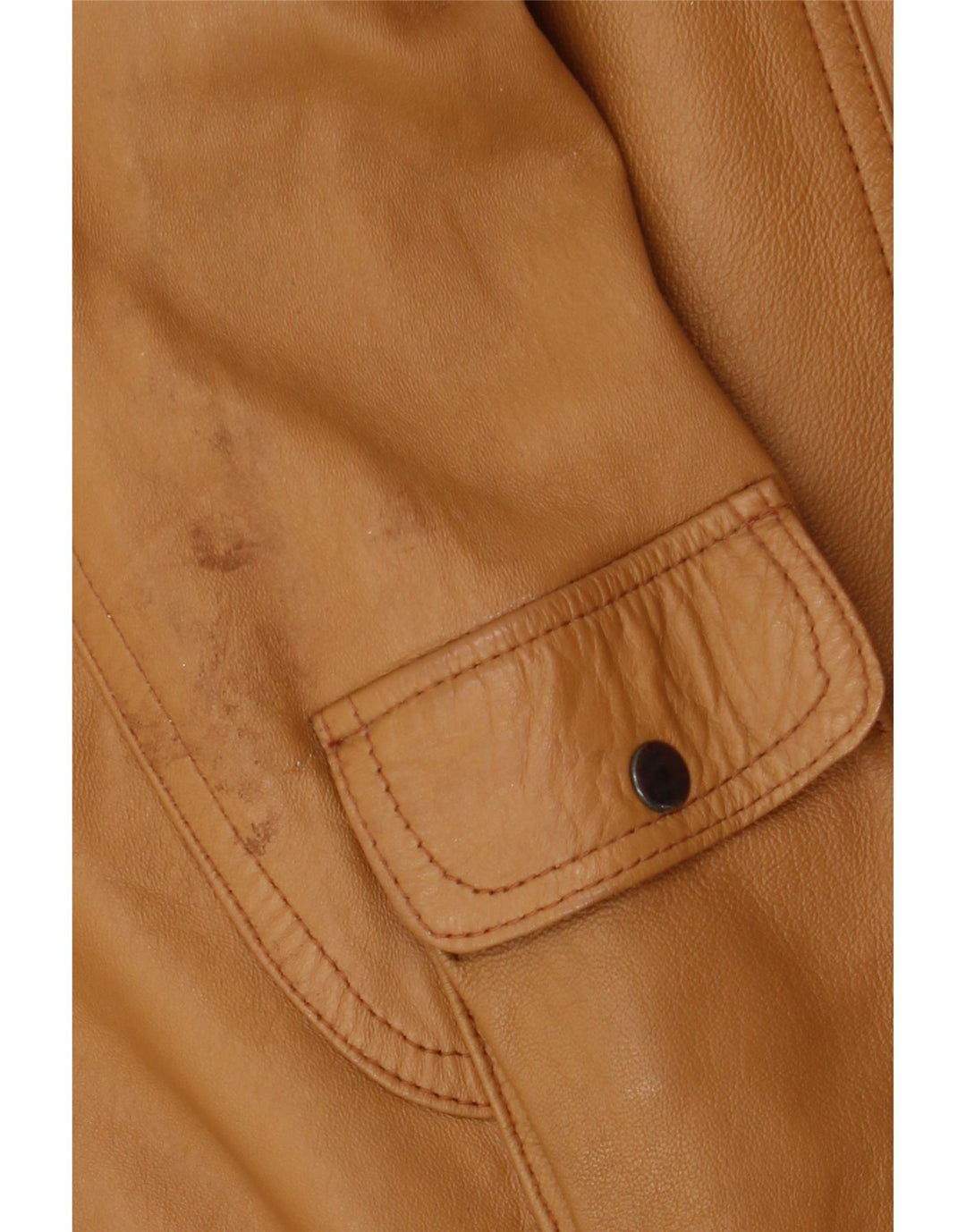 Jachetă din piele pentru bărbați Pointers, cu tăiere lentă, UK 38, piele maro medie