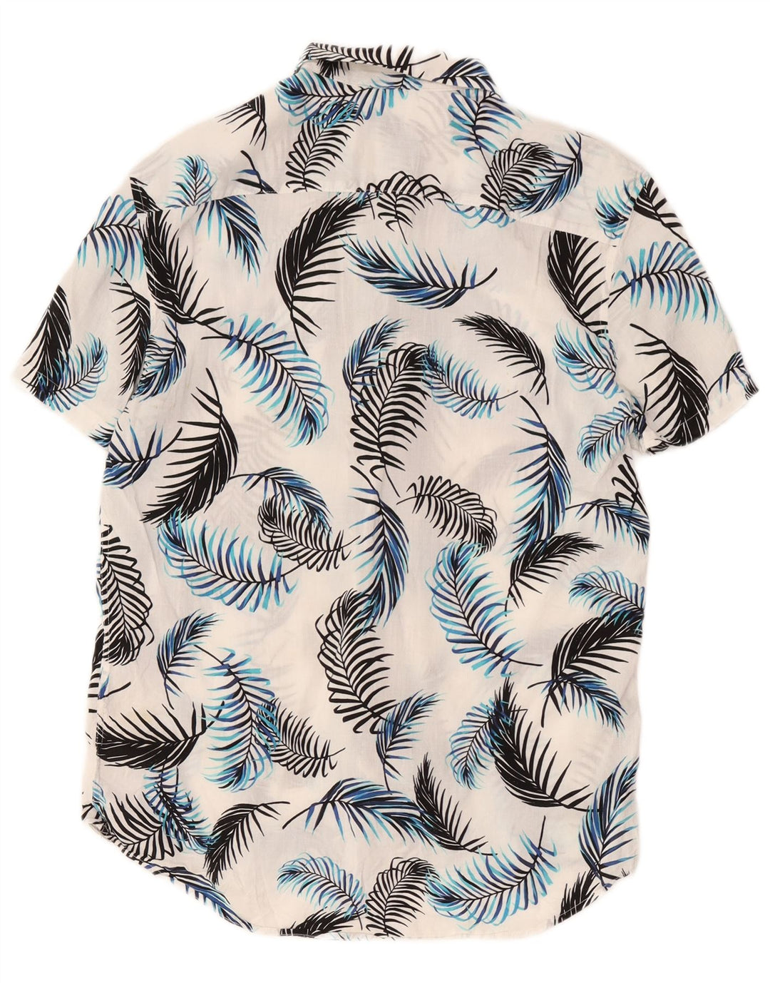 Cămașă Jack Wills pentru bărbați cu mânecă scurtă, alb mediu, viscoză florală