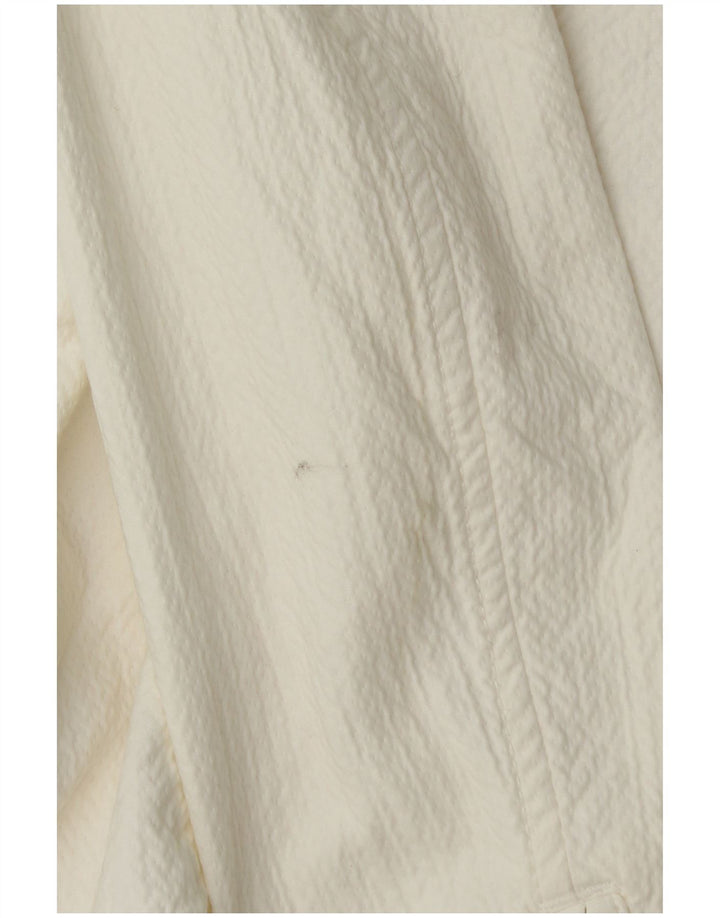 Jachetă bomber supradimensionată pentru femei ZARA UK 10 Small Off White Geometric