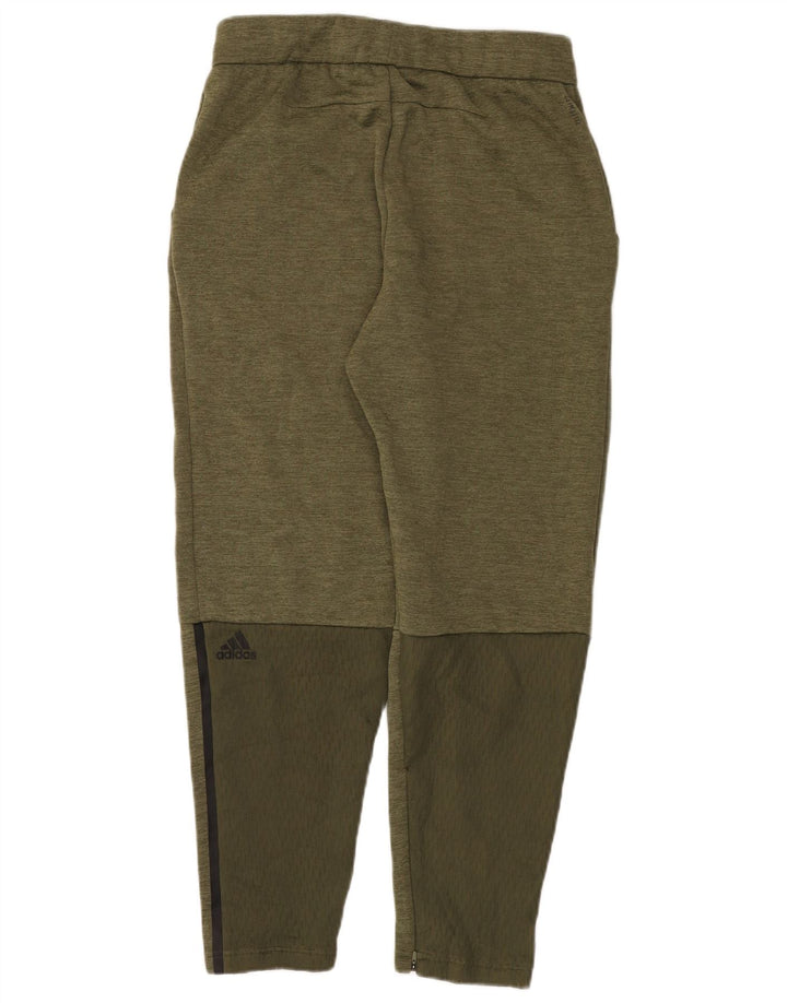 ADIDAS Mens Tracksuit Trousers Medium  Khaki Colourblock Polyester