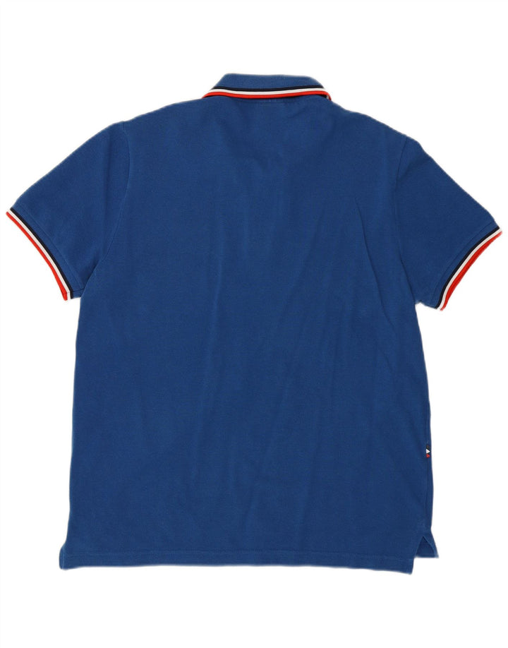 Tricou polo LACOSTE pentru bărbați, mărimea 4, bumbac albastru mediu