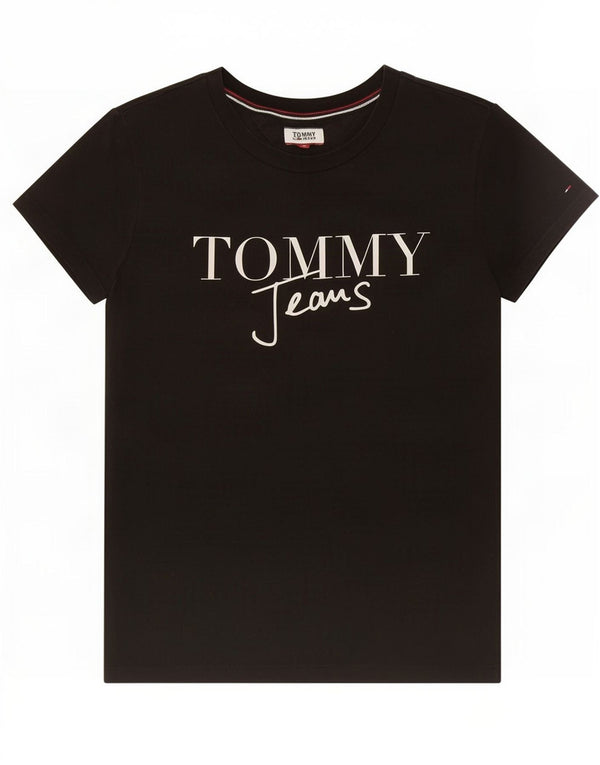 Tricou grafic Tommy Hilfiger pentru femei Top UK 12 Medium Black