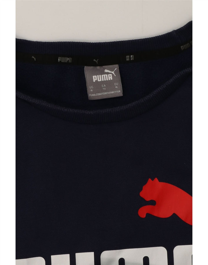 Pulover grafic pentru bărbați Puma, XL, bleumarin