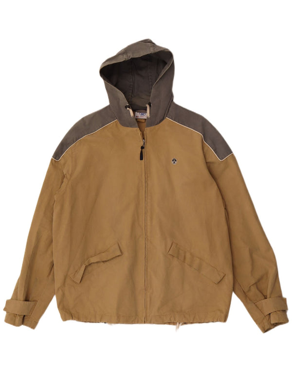 Jachetă de vânt cu glugă North Sails pentru bărbați UK 42 XL maro colorblock