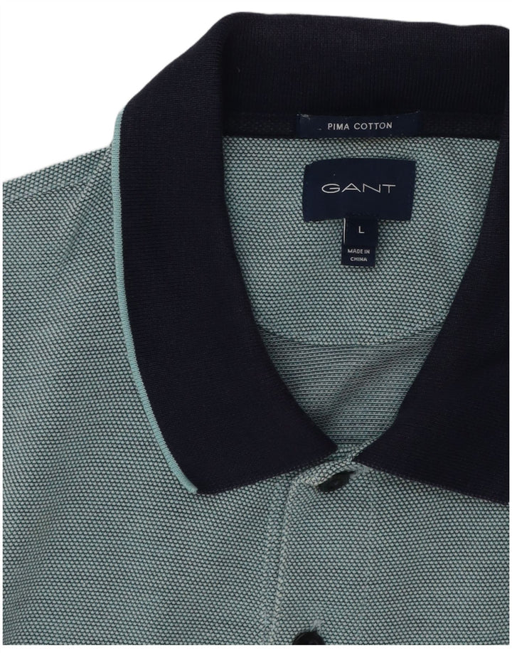 Tricou polo Gant Rugby pentru bărbați, mare, albastru, bumbac