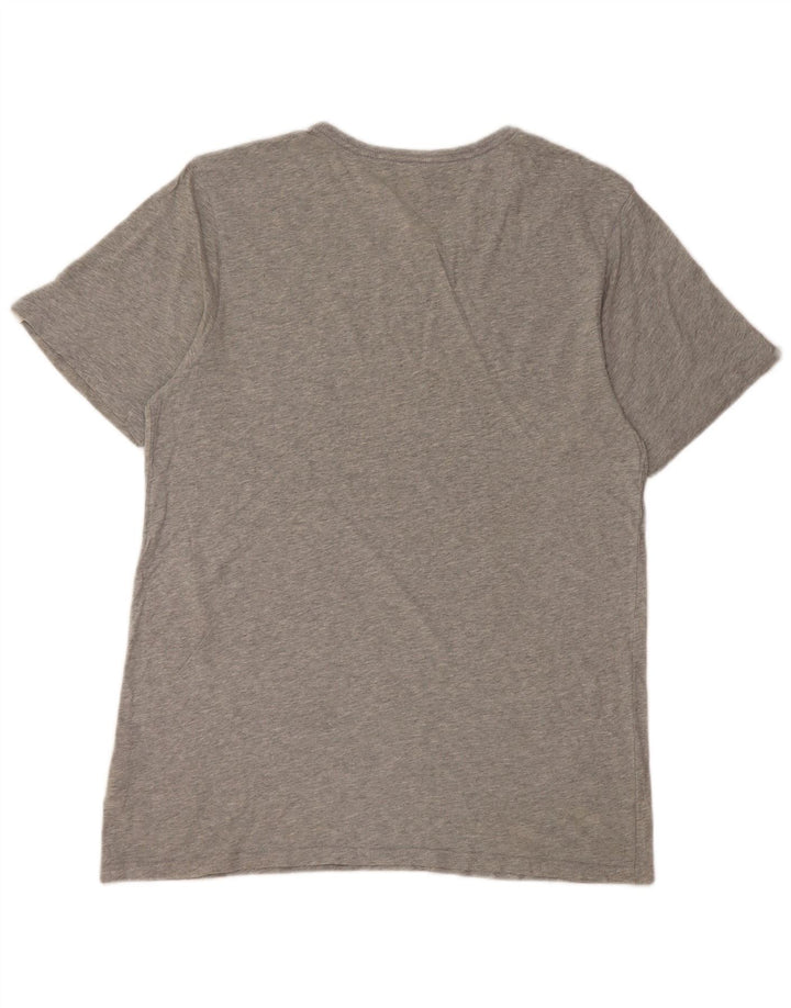 Tricou grafic Quiksilver pentru bărbați, cu croială normală, top, bumbac, gri mediu