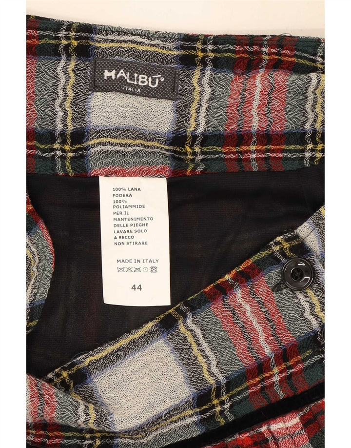 Fustă pliată pentru femei Vintage IT 44 Medium W30 Multicolor Check
