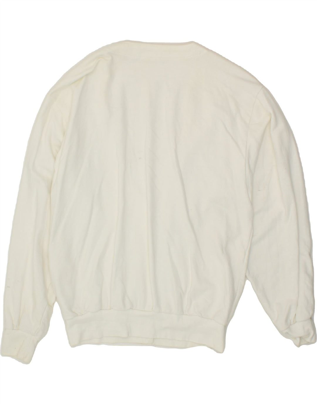 TRIGEMA Womens Cardigan Sweater EU 40/42 Large White Cotton Vintage Trigema and Second-Hand Trigema from Messina Hembry 