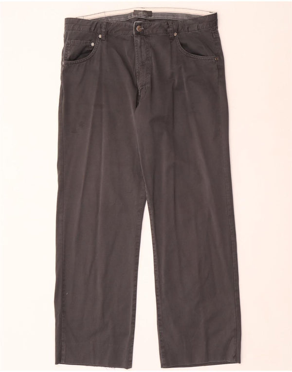 Pantaloni casual drepti pentru bărbați Zara EU 48 XL W38 L31 bumbac gri