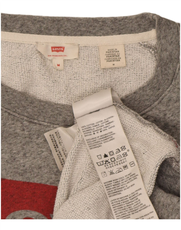 Pulover cu grafică Levi's pentru bărbați, bumbac cu pete, gri mediu