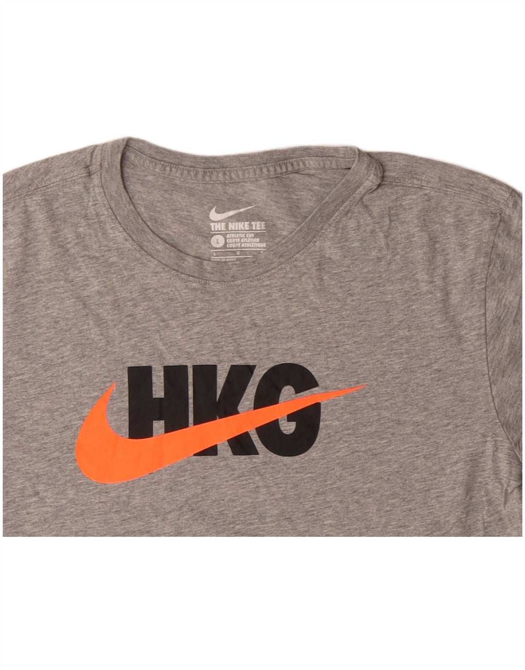 Tricou grafic NIKE pentru femei Athletic Cut Top UK 14 mare bumbac gri