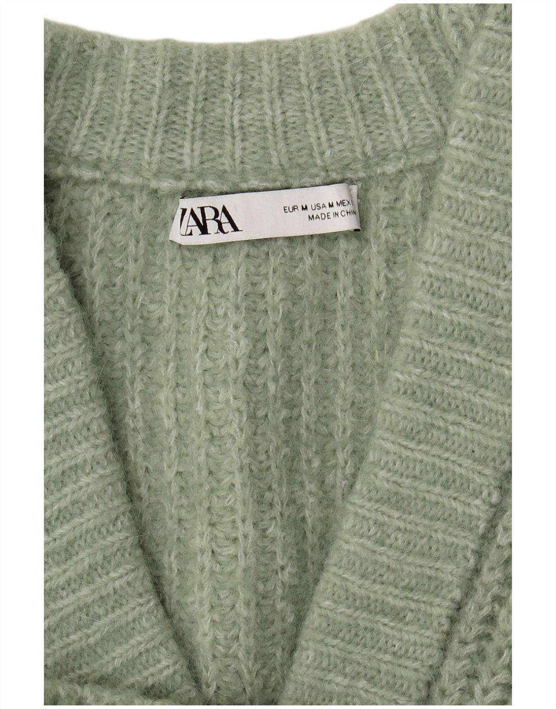 Pulover cardigan supradimensionat pentru femei Zara UK 14 verde mediu