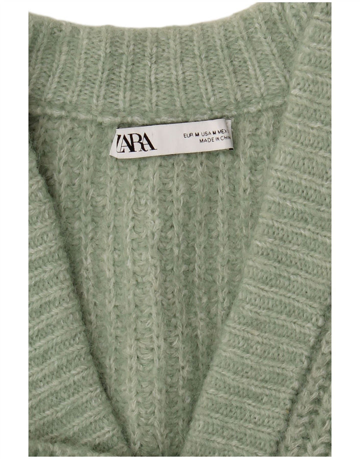 Pulover cardigan supradimensionat pentru femei Zara UK 14 verde mediu