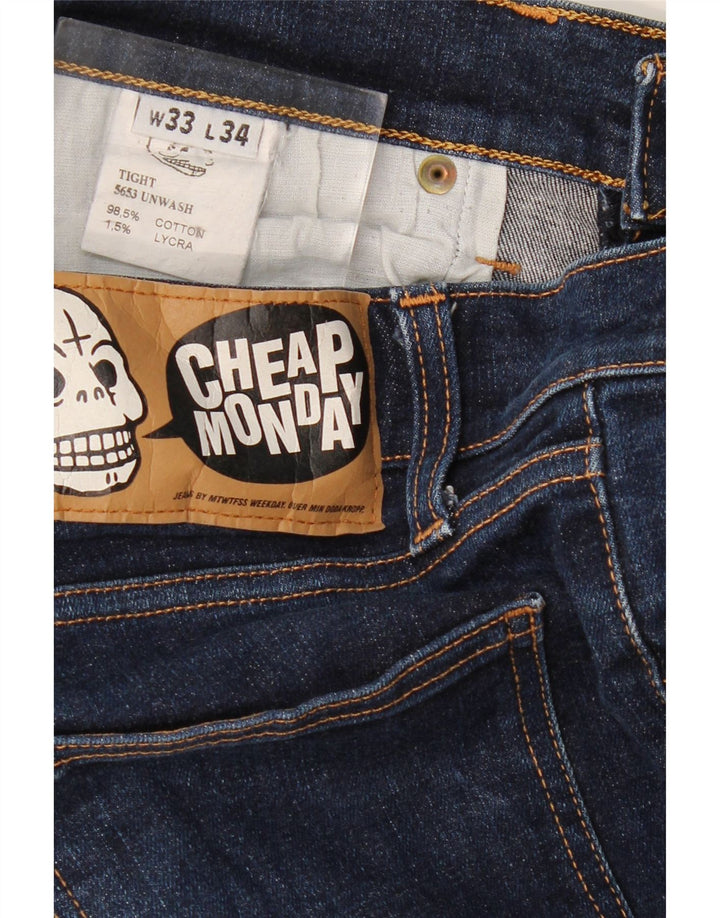 CHEAP MONDAY Blugi skinny dama L33 L28 Bumbac bleumarin