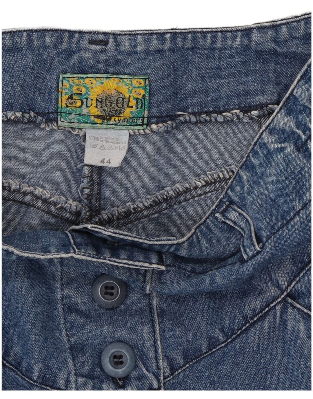 Fusta de blugi vintage pentru femei IT 44 Medium W28 Bumbac albastru