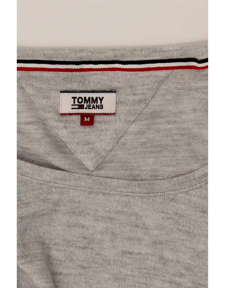 Top pentru femei Tommy Hilfiger cu mânecă lungă UK 12 Medium Gri Flecked