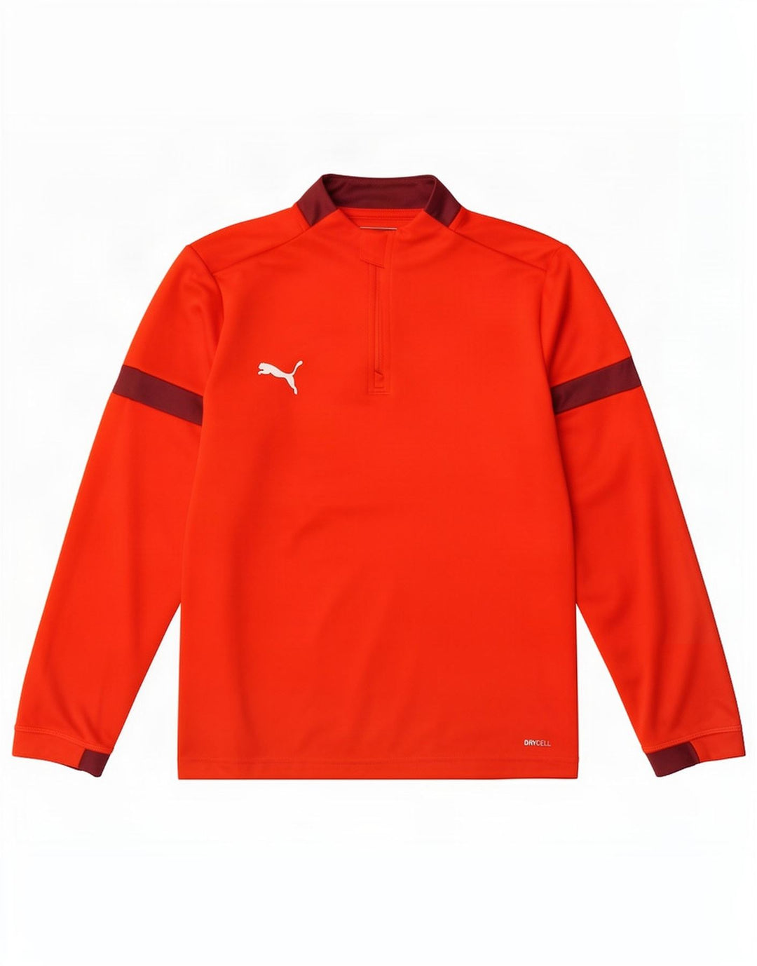 Trening Puma Boys Zip Neck Pullover Top 11-12 ani rosu colorblock