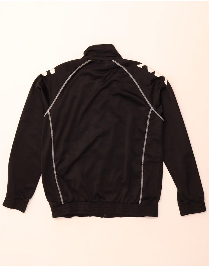 Jachetă de trening grafică pentru bărbați Kappa, poliester mediu negru